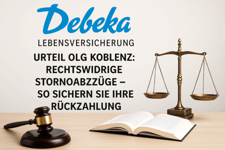 Debeka Lebensversicherung: Rechtswidrige Stornoabzüge – So sichern Sie Ihre Rückzahlung