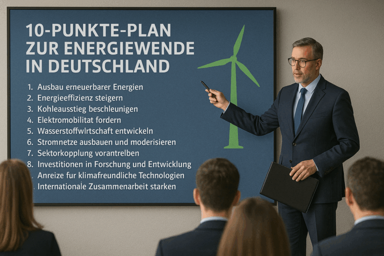 10-Punkte-Plan zur Energiewende - deutliche Senkung der Stromkosten