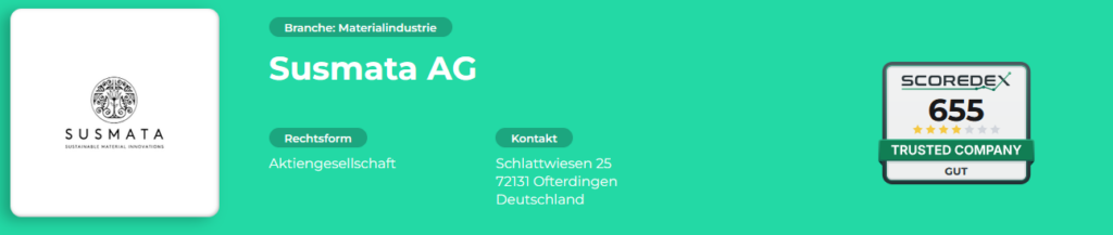 Susmata AG - SCOREDEX Bewertung
